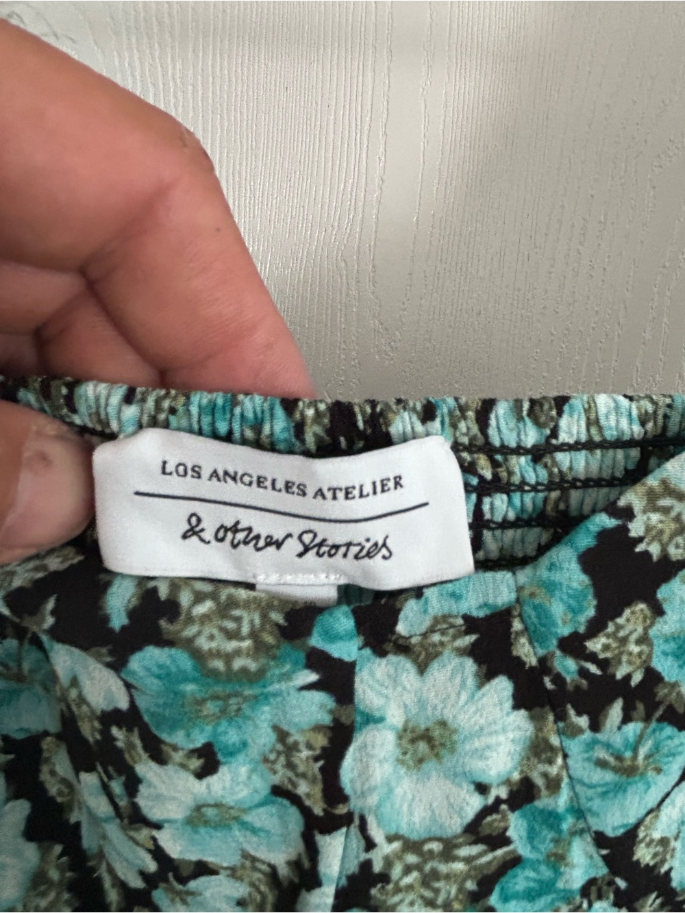 & Other Stories | Teal Floral Long-Sleeve Maxi Dress | Size 10 - Picture 3 of 6